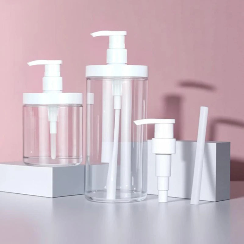 flacons distributeurs pompe gel douche 1000ml 500ml transparent moderne minimaliste