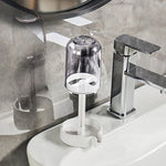 porte brosse dents anti poussière transparente moderne adhésif salle bain organisation dentifrice blanc rond