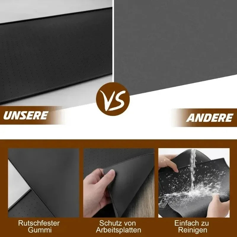 tapis silicone anti dérapant machine noir respectueux environnement moderne adhésif absorbant
