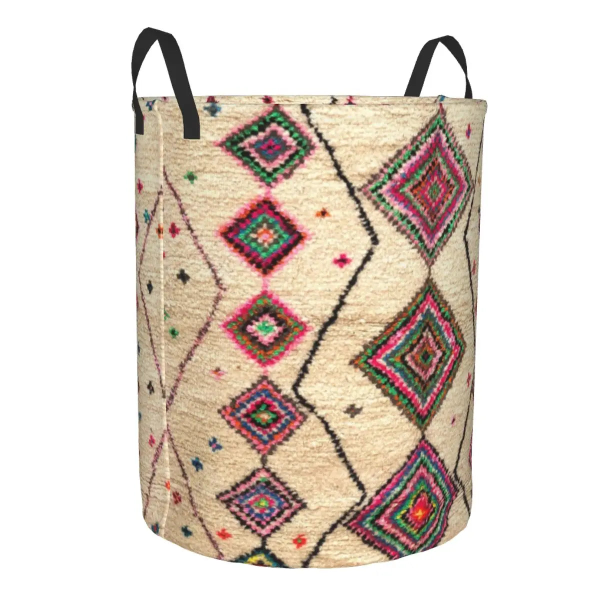 Panier de rangement berbère bohème vert clair