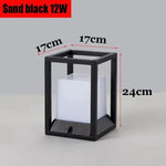 lampe table contemporaine noir blanche mat ip65 led 12w aluminium