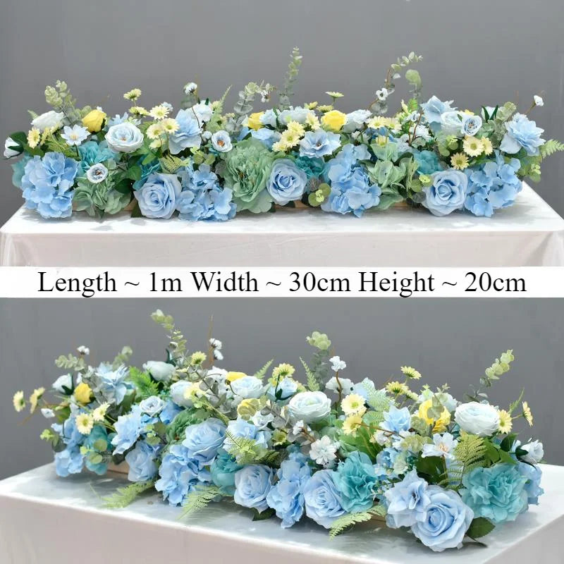guirlande florale artificielle romantique mariage décoration intérieure blanc violet bleu orangé