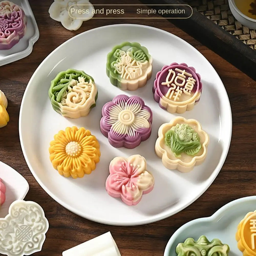 moule biscuits motifs floraux moderne multicolore plaque fourchettes fondant gâteau deco