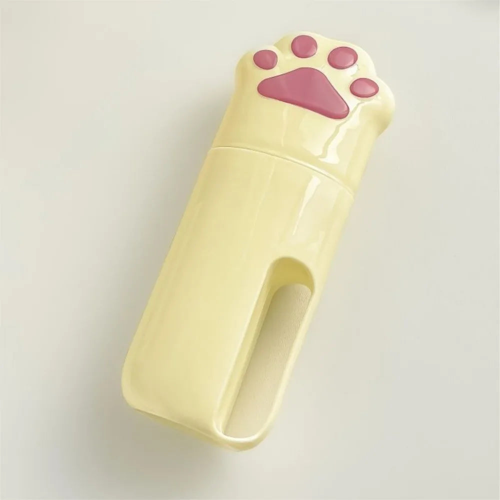 porte brosses dents tubes dentifrice motifs chats rose bleu beige adorable mignon enfantin translucent
