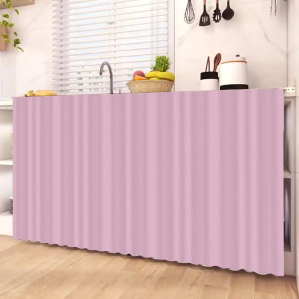 housse meuble cuisine vert clair rose gris bleu foncé turquoise ondulé moderne industrielle