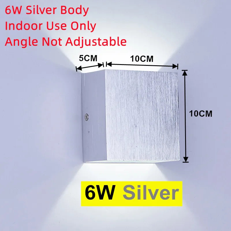 applique murale led moderne noir blanc argent or ip65 résistante 110v 240v