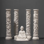 statue arc boîte bijoux blanc sculpté détails classique baroque ornemental decor salon
