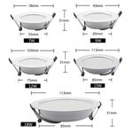 Spot LED 18W blanc moderne clips opacité éclairage intérieur 78mm 93mm 55mm 65mm 103mm