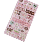 autocollants kawaii adhésifs notes musicales coeurs étoiles fruits géométriques rose blanc marron vert bleu