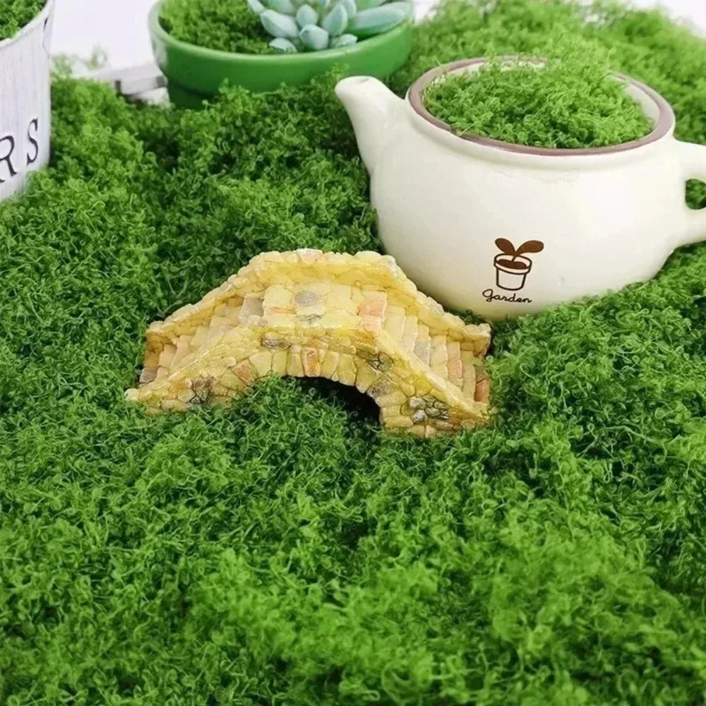 mousse verte mousse artificielle fausse herbe décoration jardin terrarium mini paysage bricolage pots décoratifs