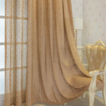 rideau polyester opaque classique beige clair foncé motif géométrique fenêtre plateextérieur haute qualité farmhouse