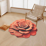tapis fleur rose relief moderne polypropylène maison chambre rouges bleus verts violets noirs blancs