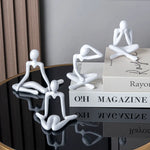 décoration moderne figurines humaines blanc noir stylisées minimaliste abstrait chambre