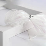 rubans polyester dentelle 3mm large rose pâle gris blanc modernes élégants clips métalliques bricolage