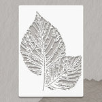 feuilles stylisées stencil vert blanc artisanal peinture murale scrapbooking coloriage gaufrage