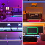 ruban led flexible 567 leds rgb changement couleur télécommande moderne vert rouge bleu violet