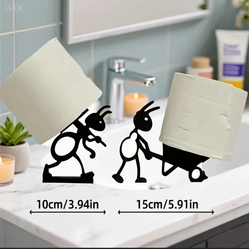 porte rouleau papier toilette forme insecte noir blanc minimaliste moderne