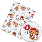 serviettes hello kitty patchwork coton polyester bleu blanc rouge jaune enfantines decoratives opaques
