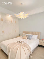 suspension lumineuse moderne blanc forme organique salon restaurant chambre principal