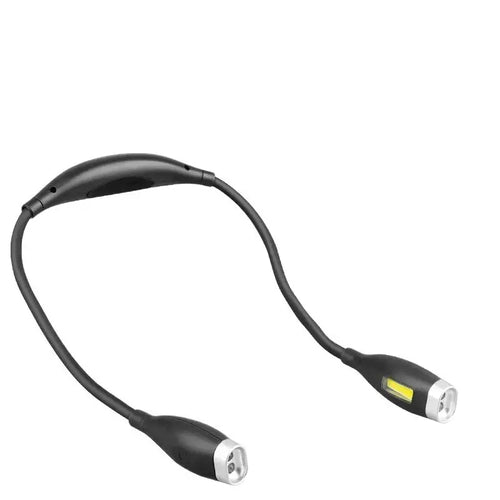 lampe cou multifonctionnelle rechargeable led noir blanche urgence étude course camping tricolore typeccharging