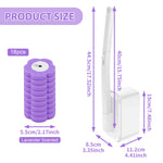 brosse toilette rechange blanche bleue violet jaune moderne kit nettoyage salle bain