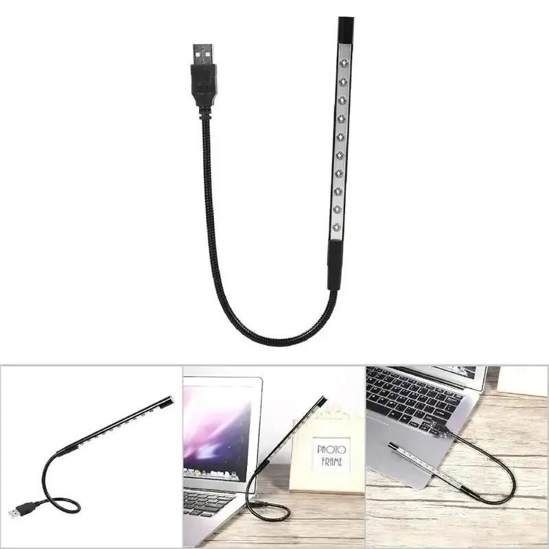 lampe usb led noire flexible moderne lecture étude 5v portable