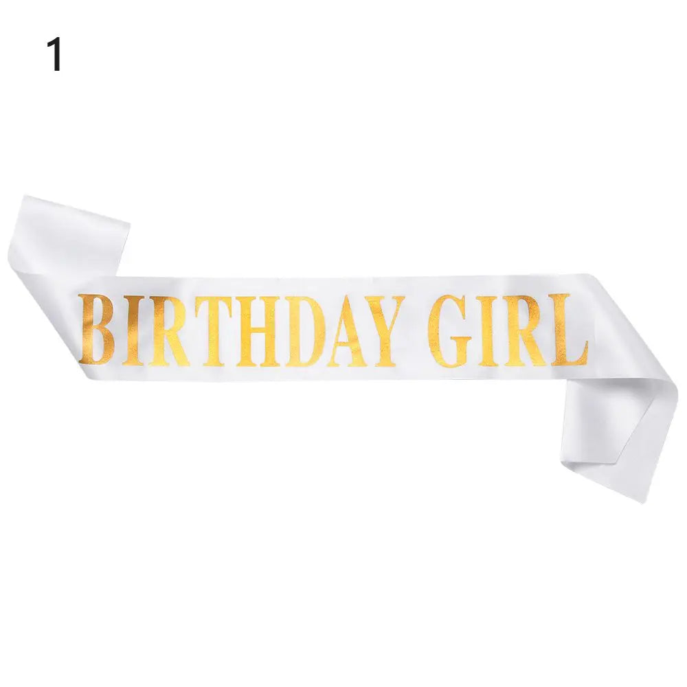 rubans fête anniversaire fille lettres birthday girl rouge violet noir festive