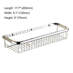 paniers rangement chrome cuivre filetés vis modernes salle bain étagères murales fixations incluses