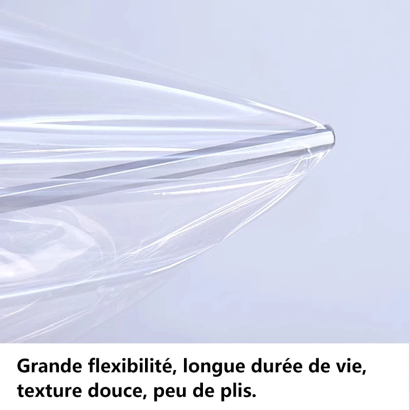 Rideau d'hiver transparent en EVA double couche thermique sur une fenêtre