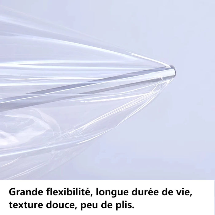 Rideau d'hiver transparent en EVA double couche thermique sur une fenêtre