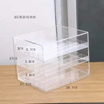 boîte rangement transparente moderne fards paupières blush rouge lèvres poudre cosmétiques minimaliste sans motif