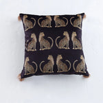 coussin imprimé léopard doré moderne adhésif tassel velours polyester carré decoration 45x45cm 30x50cm