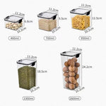 boîtes rangement alimentaire réutilisables transparentes modernes poignées noires 460ml 700ml 950ml 1300ml 1800ml