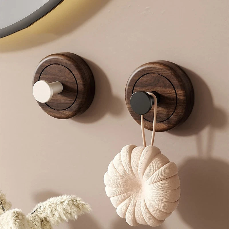 porte serviettes mural moderne minimaliste imitation bois adhésif serviette plissée beige fixé mur sans