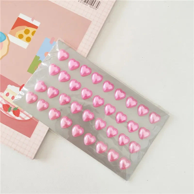 sticker 3d cœur transparent brillant moderne décoratif adhésif scrapbooking étudiant fournitures art
