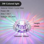spot led moderne verre transparent argenté effet brillant lumineux surface
