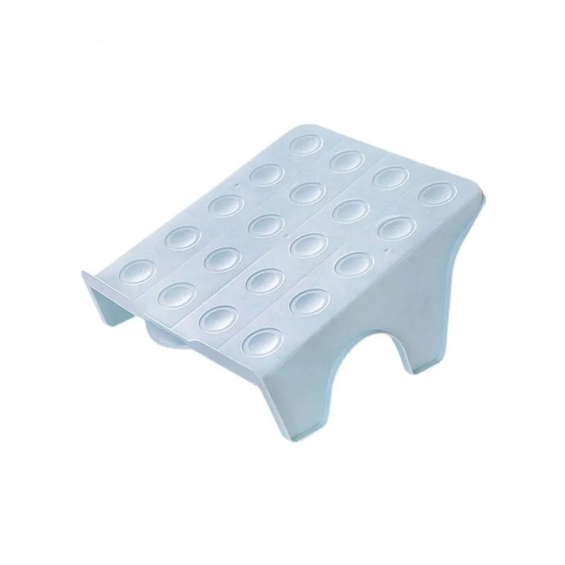organisateur chaussures étagère rangement minimaliste cintre fer alvéoles circulaires relief blanc beige