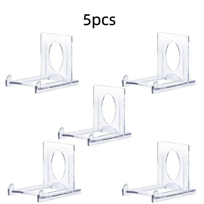 présentoirs transparents supports photos cartes minimaliste moderne rangement salon respectueux environnement plastique
