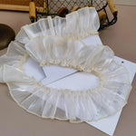 rubans plissés satinés polyester blanc rose violet bleu vert clips mariage élégants classiques