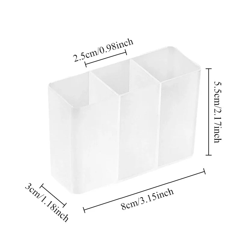 organisateur maquillage boîtes rangement adhésives compartiments transparents produits cosmétiques échantillons soins pinceaux coton tiges