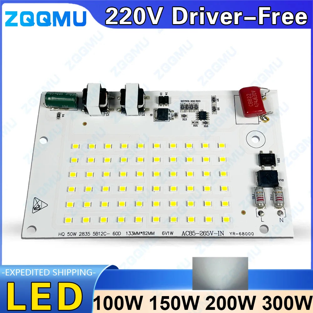 carte led 200w 150w 100w 50w 30w 10w blanc vert rouge noir 6000k driver