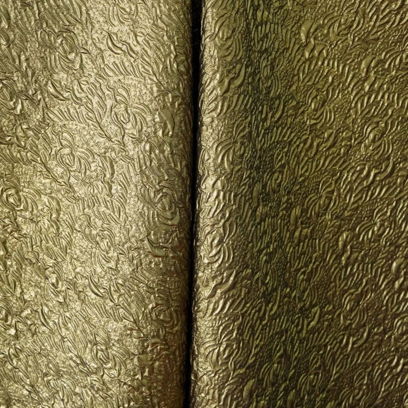 tissu decoratif doré ondulé moderne élégant biodegradable polyester 19% or 142cm large