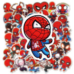 sticker spider man marvel superhero dessin animé captain america deadpool rouge noir bleu blanc