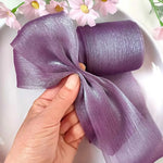 ruban tulle bleu rose gris rouge élégant décoratif 5m large 6cm clips