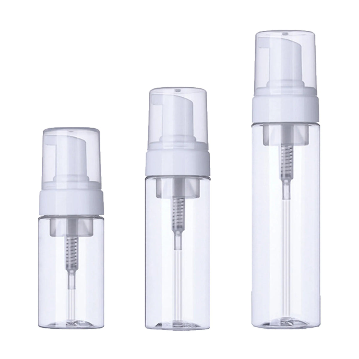 flacons savon liquide transparents moderne 100ml 150ml 200ml set 30 pièces Pompe pression rechargeable