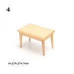 chaises table miniature blanches modernes minimalistes bois enfants jouets