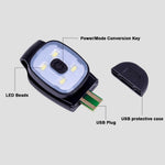 bracelet lumineux noir led clip rechargeable usb moderne sécurité
