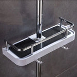 étagère douche moderne rayures horizontales blanc noir clips mural rechargeable minimaliste
