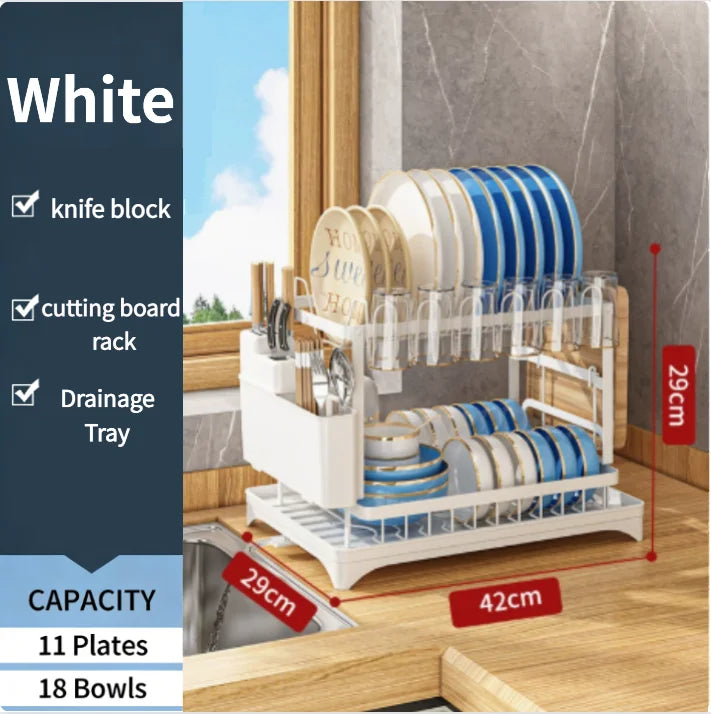 rack vaisselle moderne rangement épices couches assiettes bols blanc noir