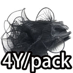 accessoires cheveux blanc rose noir organza plissé translucide élégant romantique adhésif rose artificielle